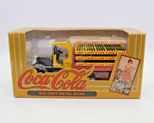 Vintage Ertl 1994 Coca-Cola Delivery Truck Die Cast Metal Bank Yellow B397