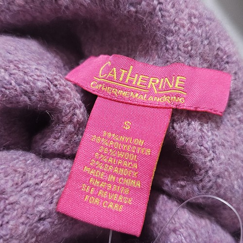 CATHERINE Malandrino Lavender Cozy Knit Turtleneck Sweater Womens Small - Picture 3 of 4