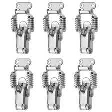 6 PCS 21/4 Inch Stainless Steel Spring Loaded Toggle Latch 90 Degree Hasp Clamp