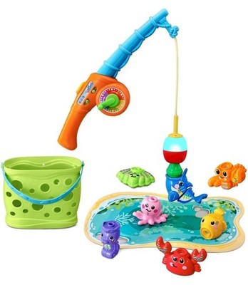 VTech JIGGLE AND GIGGLE    Fishing Set Learning Game Fish Numbers LIGHTS UP
