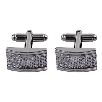 1 Pair Simple Stripes Cufflinks Metal Carved Cuff Link Business Shirt Cufflinks
