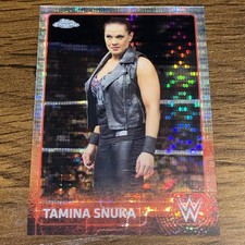 2015 Topps Chrome WWE Tamina Snuka #69 Pulsar Refractor /75 RARE