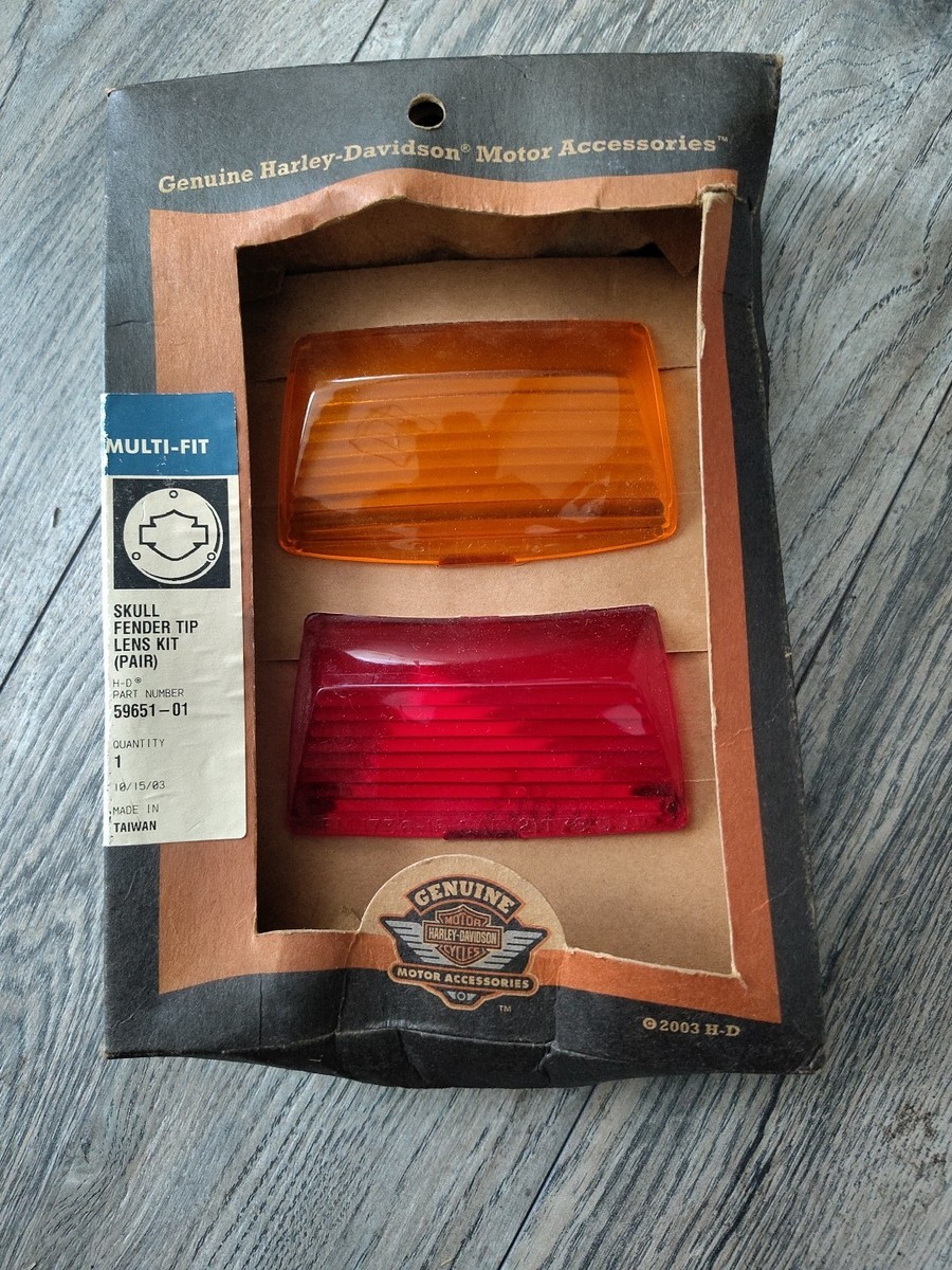 Harley Davidson skull front rear fender tip lens kit touring