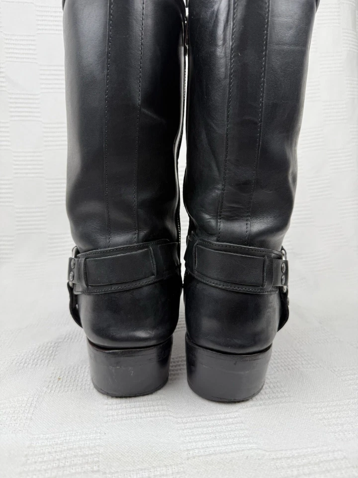 Durango Hombre Arnés Motocicleta Cuero Negro Cremallera Botas DB730 Talla 11D Foto 3 de 4