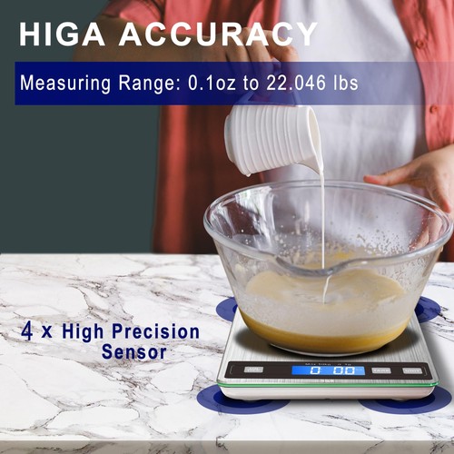Báscula de cocina digital de 33 lb recargable impermeable peso gramos y... - Imagen 5 de 6