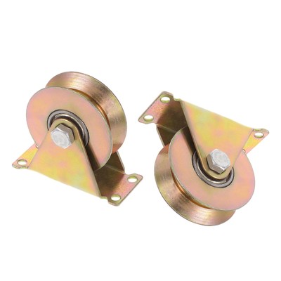 4 PCS 3'' V Groove Wheel Sliding Gate Caster 1102 lbs Capacity Per Wheel