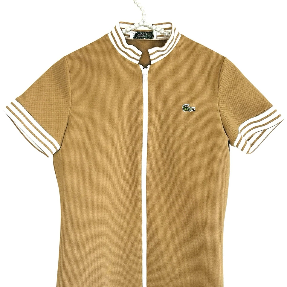 Vestido Vintage Chemise Lacoste Cremallera Completa S Athleisure Preppy Deportivo Minimalista Años 70 Foto 3 de 4