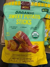 Organic Sweet Potato Sticks Snack Yard 6x2.8=17oz BB11/2026 Vegan No Sugar