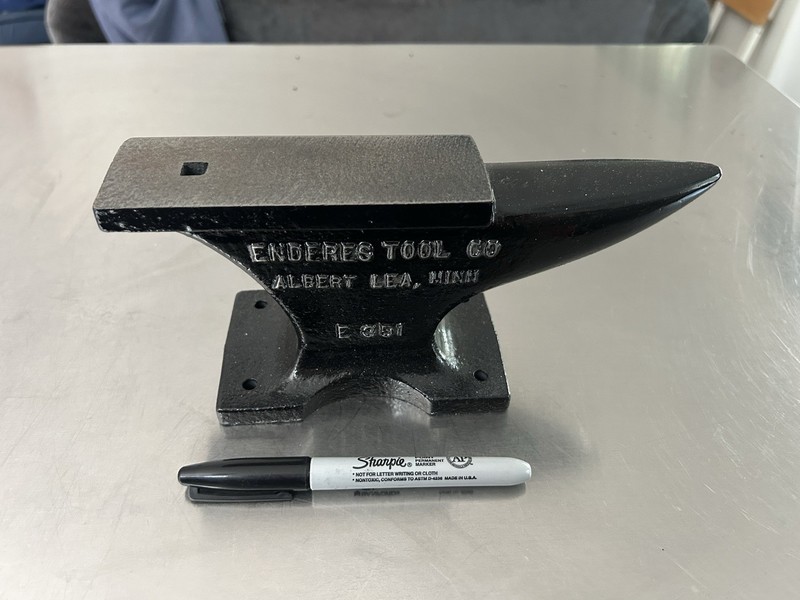 Vtg ENDERES Tool Co. E351 8LB 13oz Jeweler’s Hobbyists Bench Anvil Albert Mea MN