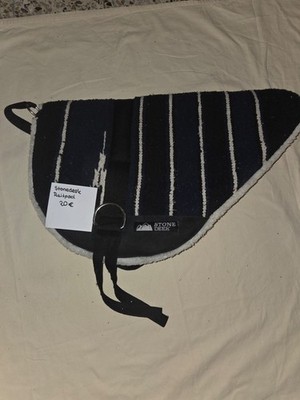 Stonedeek Pad navy/schwarz Reitkissen Reitpad Barebackpad Teddyfleece