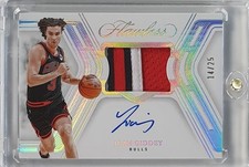 2024 Flawless Josh Giddey AUTO PRIME /25 Game Worn 3 Color Bulls Jersey - Rare