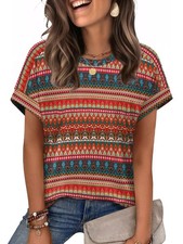 Womens Tops Summer Outfits 2026 Short Sleeve Shirts Fashion Blouses Trendy Sp...