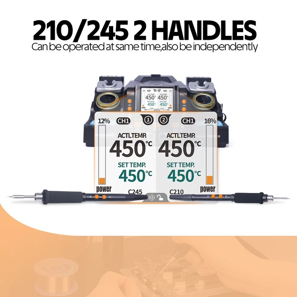 982D-II Digital soldering iron Station for PCB Repair C210/C245 solder Iron Tips - Image 3 of 4