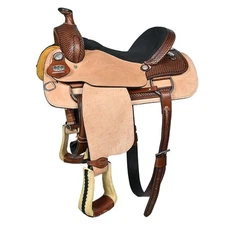 61BH Western Horse Saddle American Leather Ranch Roping Cowboy Hilason