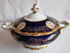 WEIMARER PORZELLAN --ECHT KOBALT BLAU --TERRINE