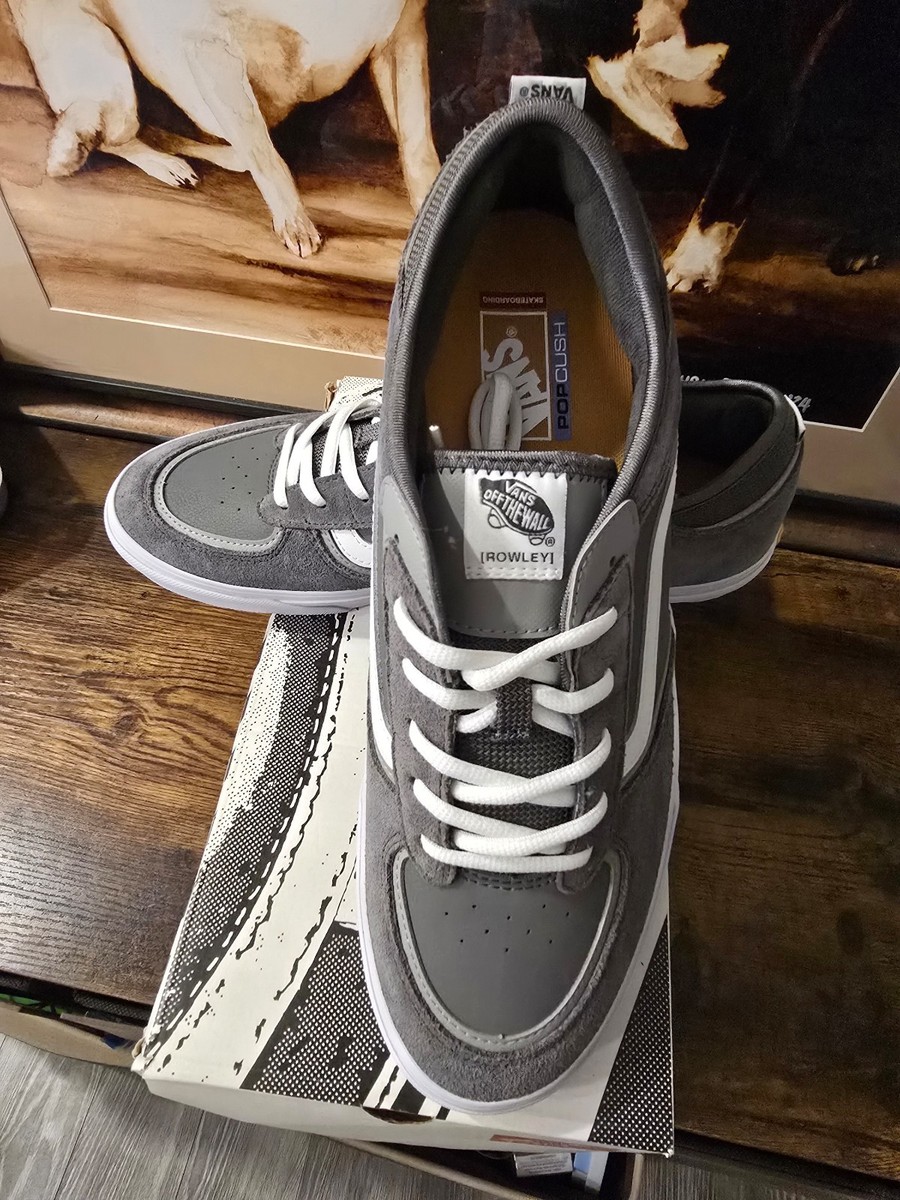 Vans Skate Rowley Grey / White VN0A2Z3O1XM Mens Size 13 US Shoes