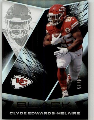 2021 Panini Black Clyde Edwards-Helaire Silver #52 SN #/75 Kansas City Chiefs