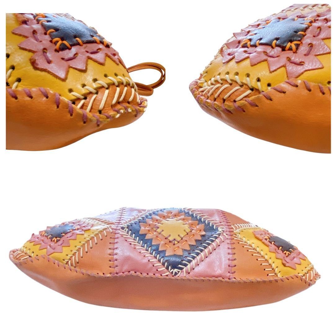 Jamin Puech Leather Patchwork One Shoulder Bag Br… - image 14