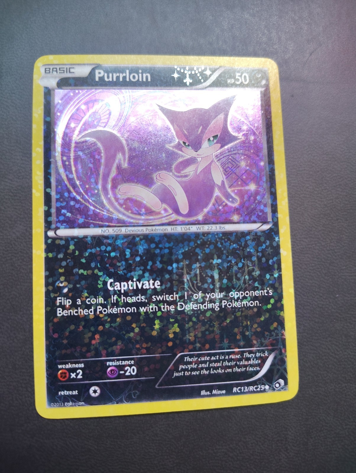 Purrloin RC13/RC25 Legendary Treasures: Radiant Collection Holo