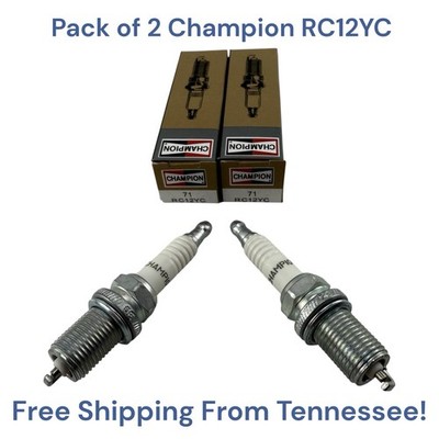 Champion 71 Spark Plug RC12YC - 2 Pack - For Kohler 25 132 23-S