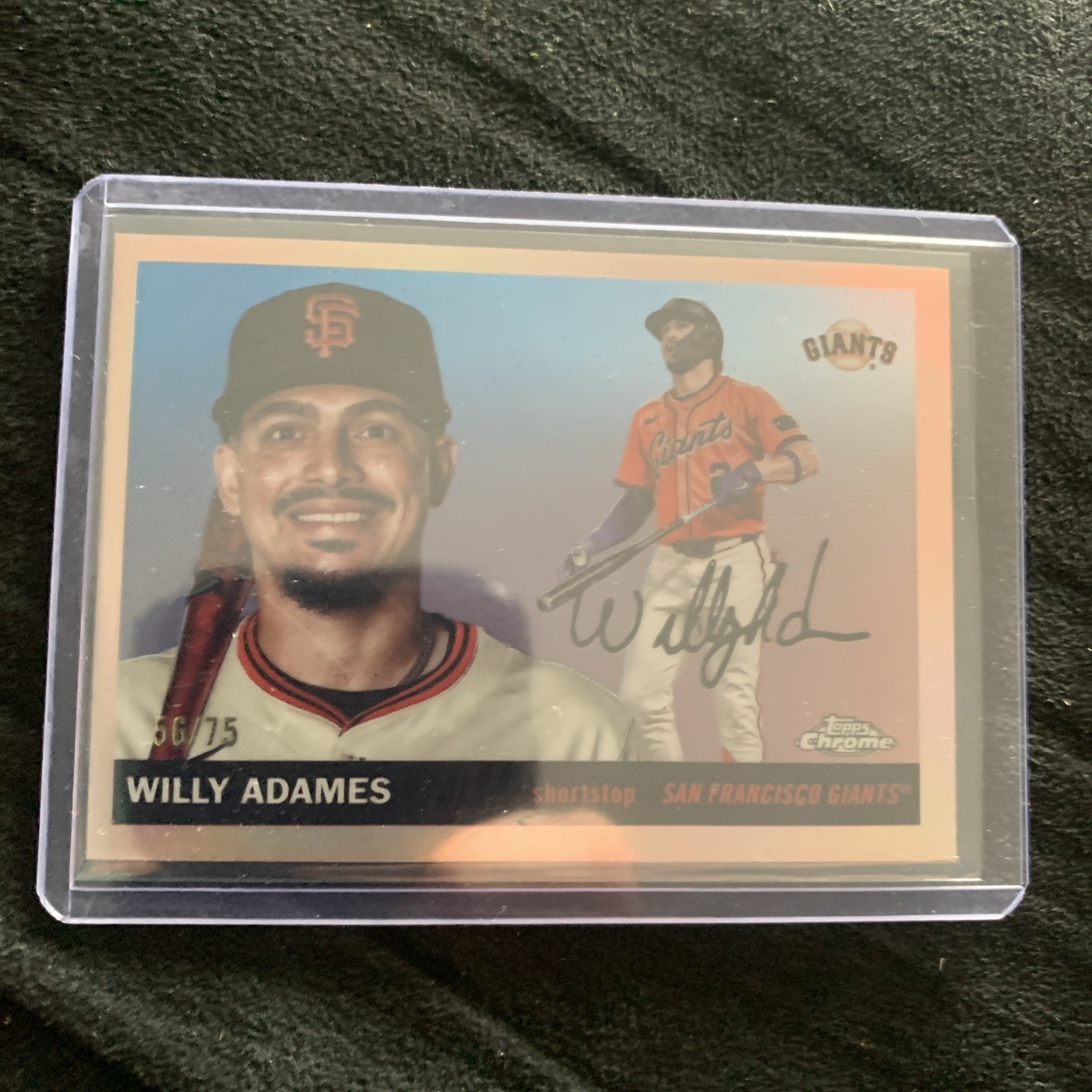 Topps 2025 Chrome Willy Adames Giants #170 Auto Serial Numbered /75
