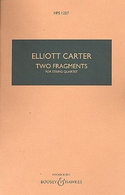 TWO FRAGMENTS MUSIQUE D'ENSEMBLE By E. Carter **BRAND NEW**