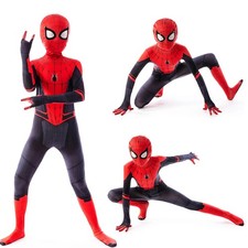 Kids Spiderman Costume Miles Morales Cosplay Outfits Jumpsuit Halloween Costume