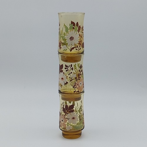 Vintage Libbey Brown/Amber Fade Daisy Small Juice Glasses ~ Lot Of 3 - Picture 6 of 6