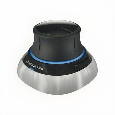 3DCONNEXION SpaceMouse Compact 3D-Maus, Schwarz/Silber, 3DX-700059
