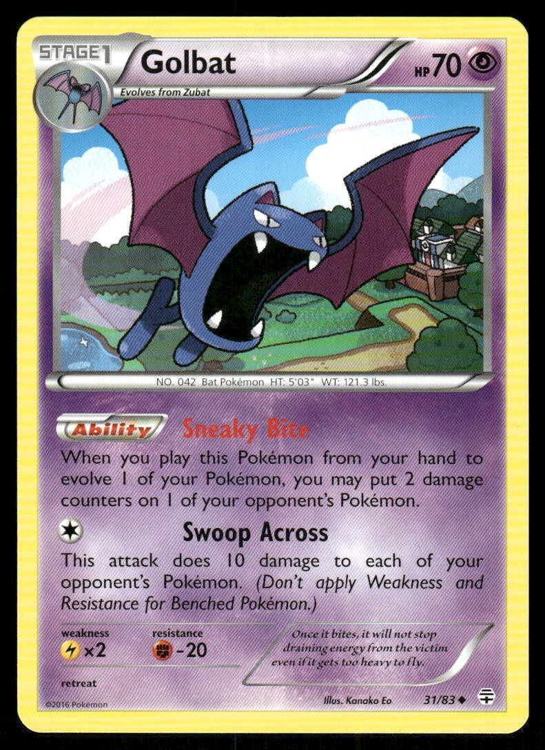 Pokemon Tcg Golbat #31 Pokemon Generations LP