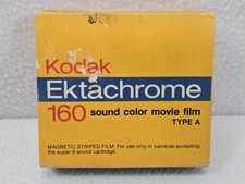 KODAK Ektachrome 160 Sound Color Movie Film Type A Super 8 Cartridge EXP. 1987 