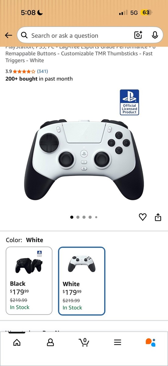 Razer Raiju V3 Pro white TMR Thumbsticks Wireless Gaming