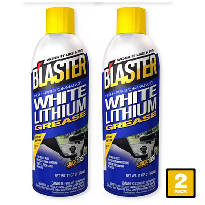11 Oz. High-Performance White Lithium Grease Spray (Pack of 2)