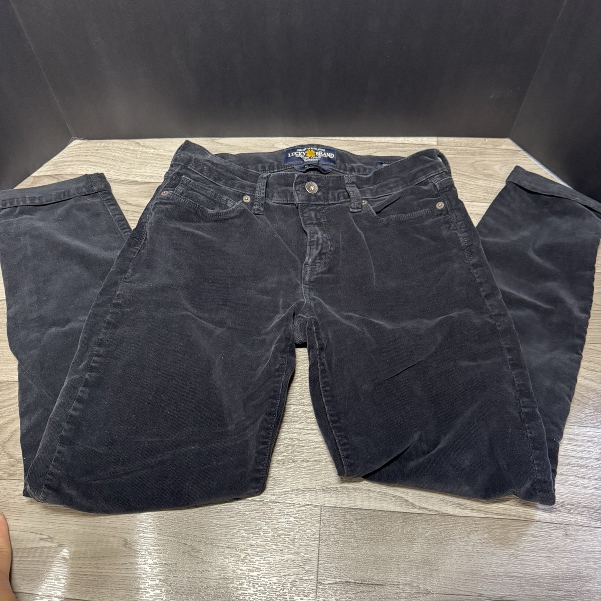 Lucky Brand “Lucky You” 28 Sofia Skinny Black College Alt Preppy Jeans Cords