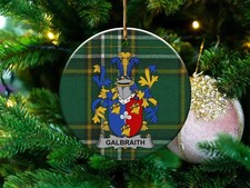 Galbraith Surname Irish Coat Of Arms Ceramic Ornament
