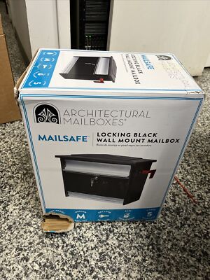 C Gibraltar Mailboxes Mailsafe Contemporary Aluminum Wall Mount Black Lock Mail