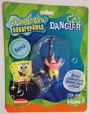VINTAGE SPONGEBOB SQUAREPANTS PATRICK DANGLER 2001 BASIC FUN SEALED ON CARD