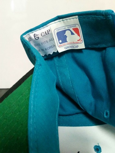 Florida Marlins Vintage Grosscap Green Brim Two Tone Snap Back Hat NEW!! - Picture 6 of 9