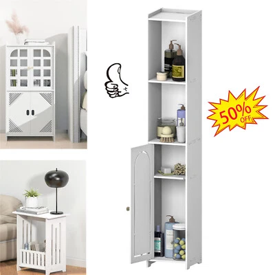 DAYPLUYS Waterproof Bathroom Storage Cabinet Free Standing Nightstand Storage Organizer