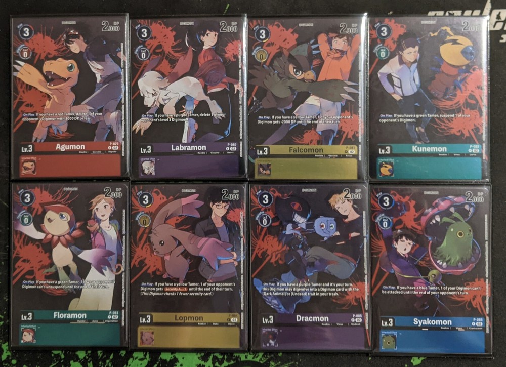 Complete set of Digimon Survive Tournament Pack Vol.13 alternate art promos