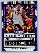 2020 Panini Contenders Draft Picks #14 Ben Simmons Game Ticket Green Explosion