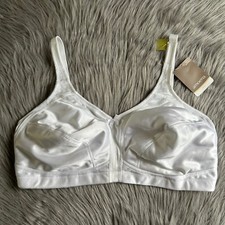 Amoena Wireless Mastectomy Bra Womens Size 42DD White Back Closure Wirefree