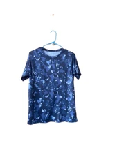 Ideology Boys T Shirt Youth Size XL Blue Camo Shirt Short Sleeve Activewear