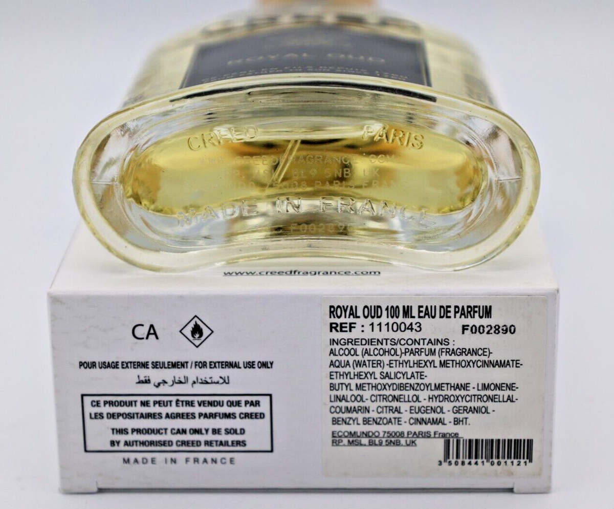 Creed Royal Oud 100ml / 3.3 oz B# F002890 Authentic METAL