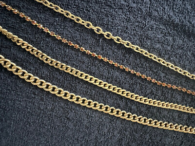 Beautiful Gold Tone chain belt NWT 29”-43” NWT! BEAUTIFUL GOLD/SILVER METAL CHAIN BELT ~ 43 main image 2