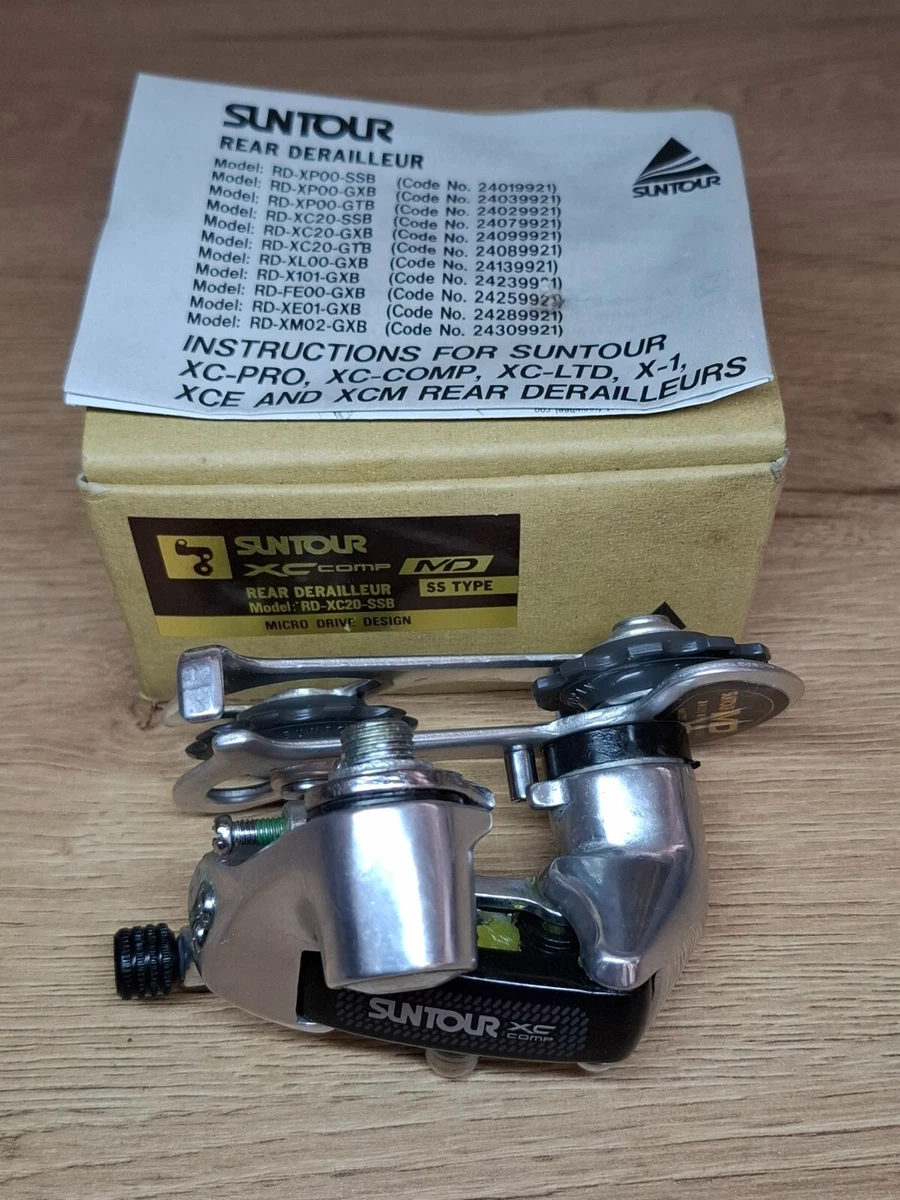 Lot Vintage Suntour SL : Dérailleurs Avant Et Arrière 7V – Alu/Acier, Pince