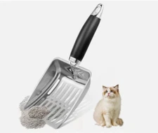 Stainless Steel Cat Litter Scoop,Metal Cat Litter Scoop,Kitty Metal Scooper +**