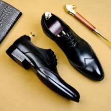 2022 high quality handmade oxford shoes men cow leather suit shoes top