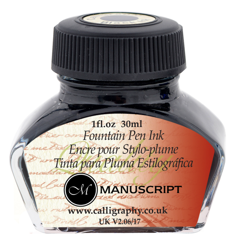 Manuscript Black Fountain Pen Ink (30ml)