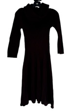 Eliza J Purple Wine Three Quarter Sleeve Cowl Neck Sweater Knit Dress Size XS